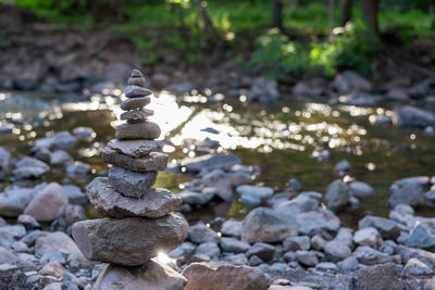 Stack of stones in water