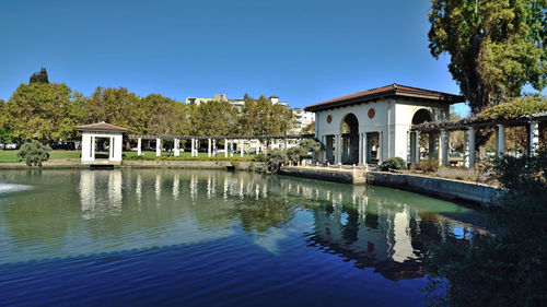 Reflection of building in lake