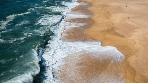 High angle view of beach