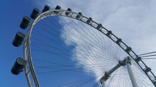 Low angle view of ferris wheel against sky