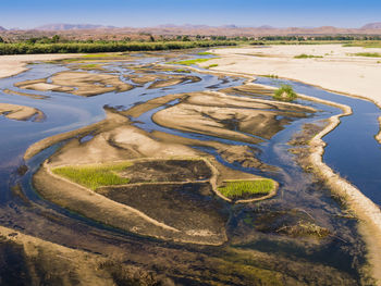 High angle view of lake