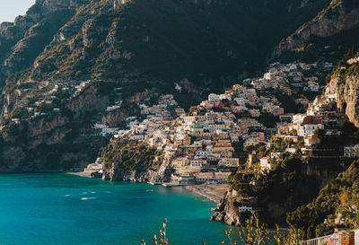 Aerial view of buildings in city