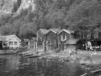 Built structure in lake