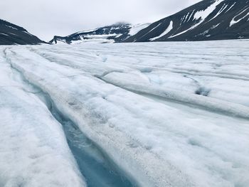 Glacier right above longyearbyen