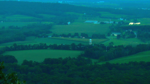 Aerial view of rural landscape