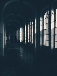 Empty corridor in building