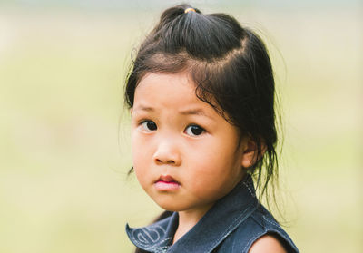 Close-up portrait of cute girl