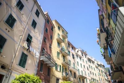 Low angle view of buildings in city