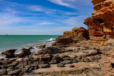 Rock formations at seaside