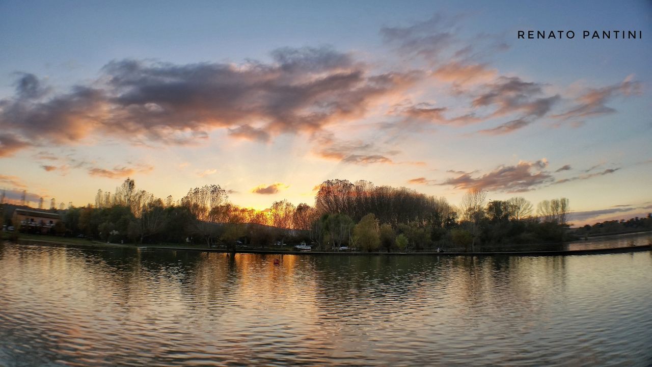 sunset, water, nature, beauty in nature, no people, sky, tree, outdoors, day