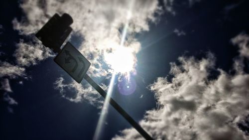 Sun shining through clouds