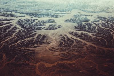 Aerial view of sand dunes at beach