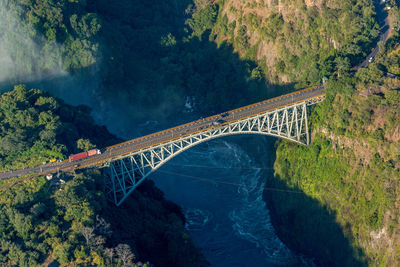 High angle view of bridge over river