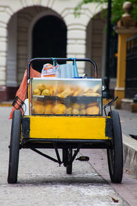 Street sale of typical fried food in cartagena de indias