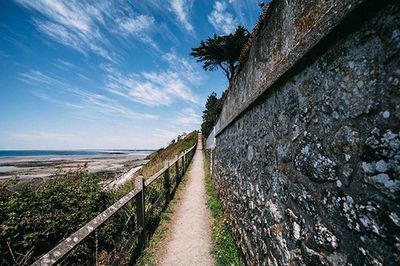 Walkway leading to sea