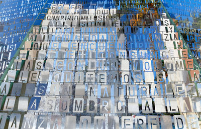 Digital composite image of modern building in city