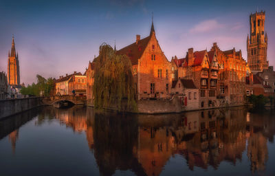 Reflection of buildings in water