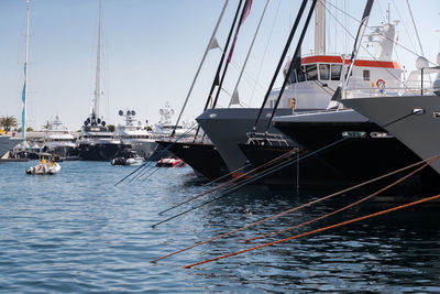 Boats in sea