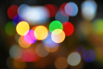 Defocused image of illuminated lights