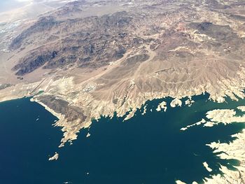 Aerial view of coastline