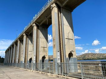 Low angle view of bridge against sky