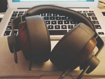 Close-up of laptop keyboard