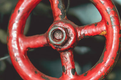 Close-up of red pipe
