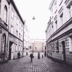 People walking in building