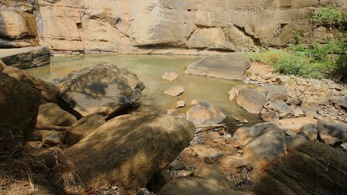 Rocks on shore