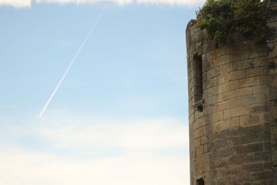 Low angle view of castle against sky