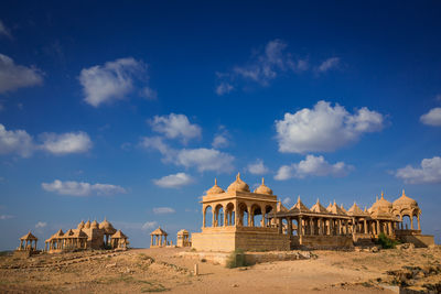 Panoramic view of historic building against sky