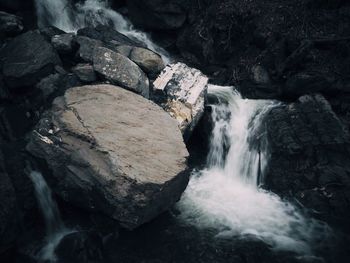 Scenic view of waterfall