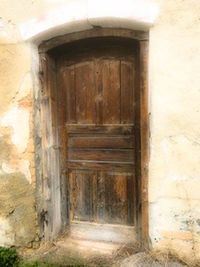 Close-up of door of building