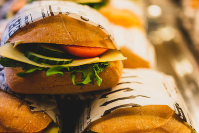 Close-up of bread on table