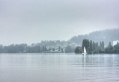 Scenic view of calm lake