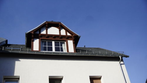 Low angle view of building against clear sky