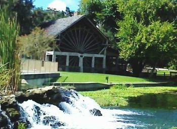 Built structure with trees in background