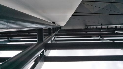 Low angle view of empty staircase in building