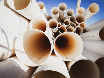 Pvc pipes on stock