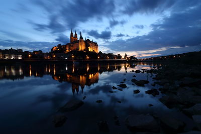 Reflection of buildings in water