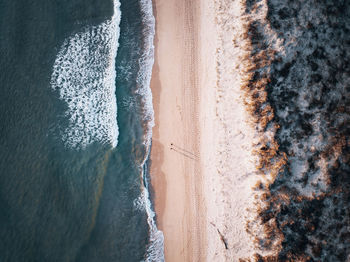Top down view of beach