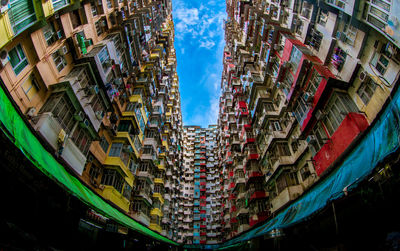 Low angle view of buildings against sky