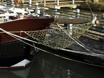 The harbor of leer in germany