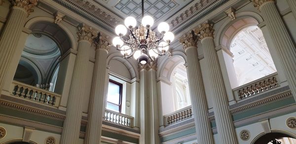 Low angle view of ceiling of building