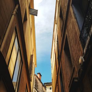 Low angle view of buildings against sky