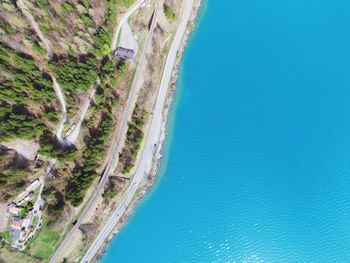 High angle view of swimming pool