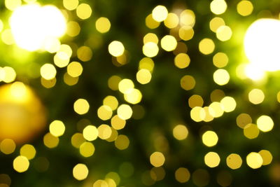Defocused image of illuminated lights
