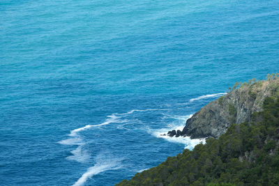 The ligurian sea in montaretto, municipality of bonassola, la spezia, liguria, italy.