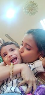 Portrait of mother and daughter