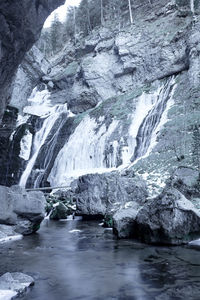 Scenic view of frozen lake